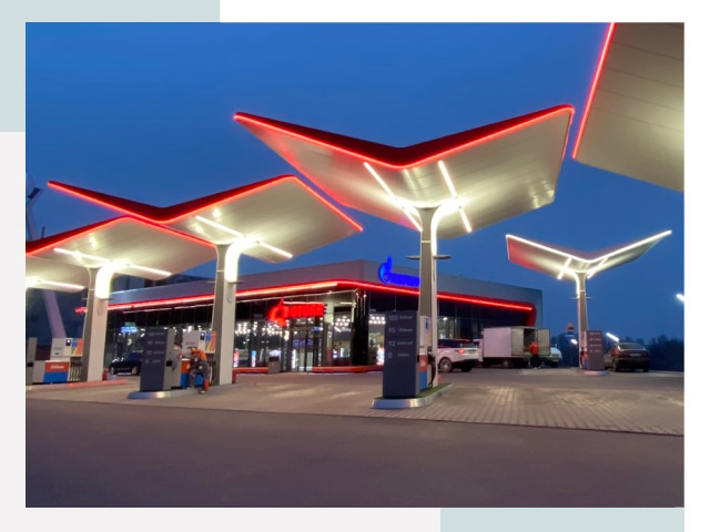 Навесы для АЗС в Краснодаре