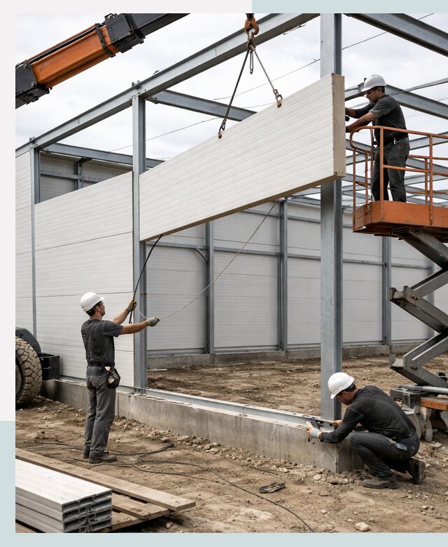 Строительство складов из сэндвич панелей в Краснодаре под ключ